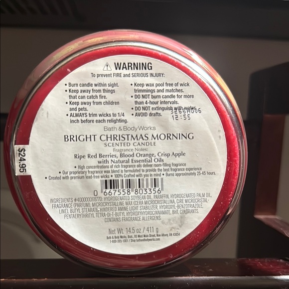 Bath & Body Works Bright Christmas Morning 3 Wick Candle - Picture 4 of 4